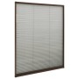 Moustiquaire plissée pour fenêtre Aluminium Marron 110x160 cm