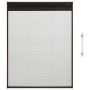 Moustiquaire plissée pour fenêtre Aluminium Marron 110x160 cm