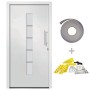 Porte d'entrée Aluminium et PVC Blanc 100x200 cm