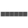 Ensemble de panneau de clôture WPC 1045x186 cm Noir