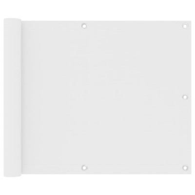 Écran de balcon Blanc 75x400 cm Tissu Oxford