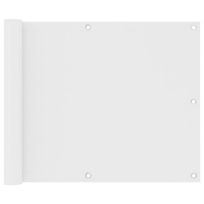 Écran de balcon Blanc 75x600 cm Tissu Oxford