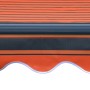Auvent manuel rétractable avec LED 450x300 cm Orange et marron